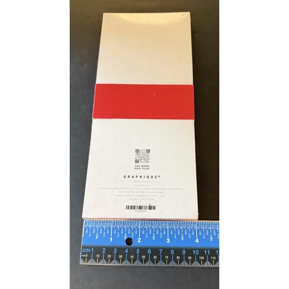 New! Graphique Snoopy & Woodstock Lined Note Pad 4x9in-100 Sheets~Fast Shipping!